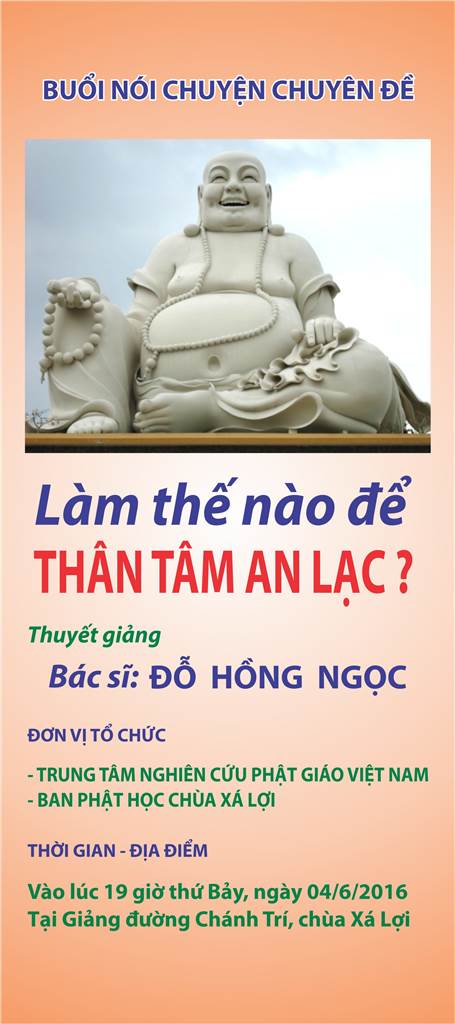 NÓI CHUYỆN CHUYÊN ĐỀ “LÀM THẾ NÀO ĐỂ THÂN TÂM AN LẠC?”