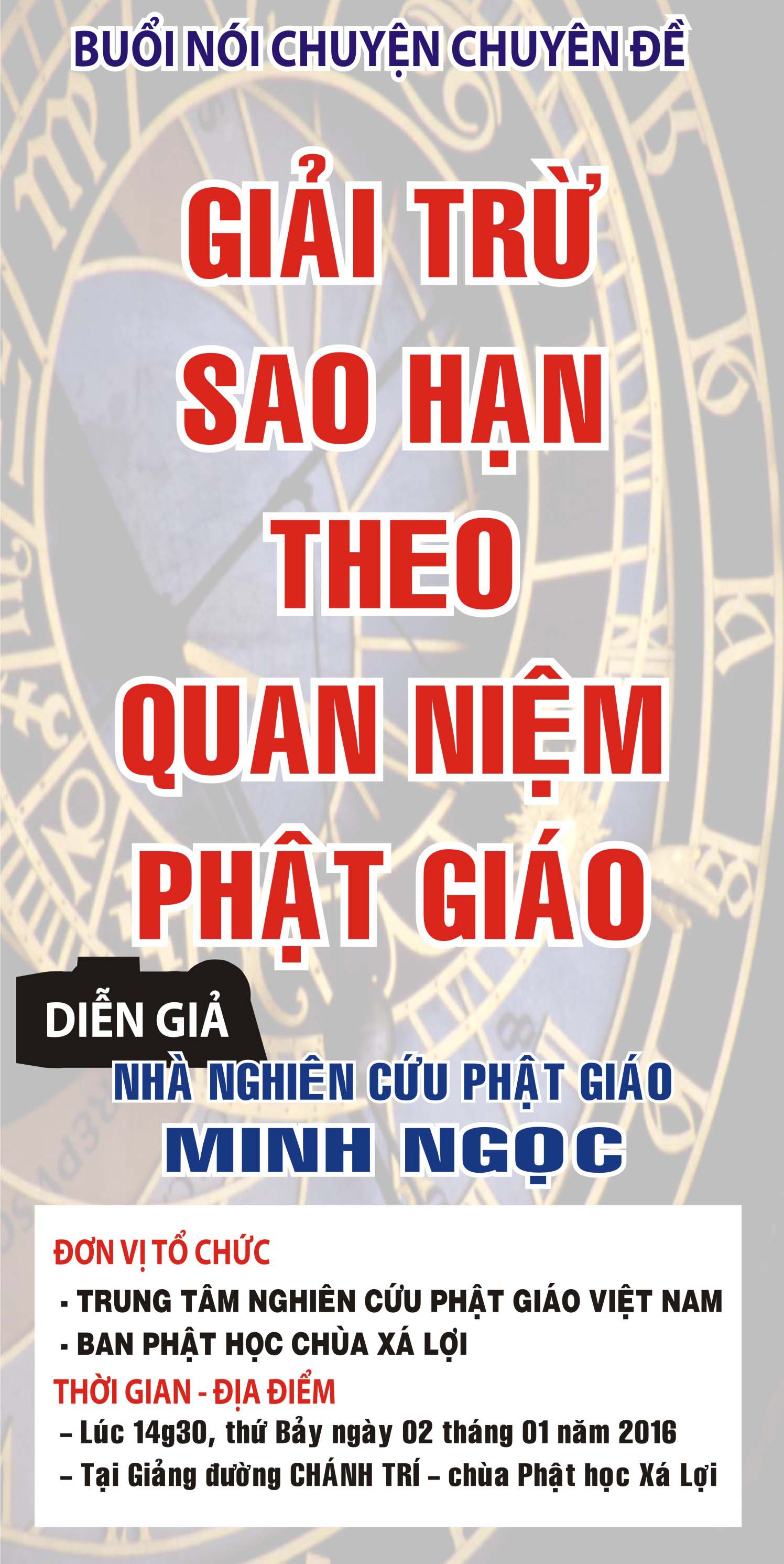 NÓI CHUYỆN CHUYÊN ĐỀ “GIẢI TRỪ SAO HẠN THEO QUAN NIỆM PHẬT GIÁO”