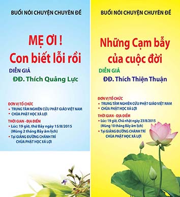 LỊCH NÓI CHUYỆN CHUYÊN ĐỀ THÁNG 8 - 2015